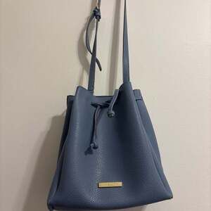 Katie Loxton Chloe Bucket Bag Pale Blue Faux Leather